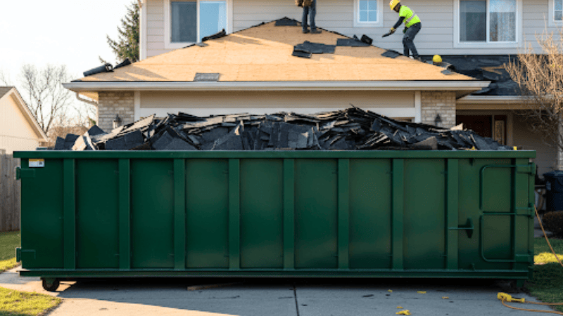 30 Yard Dumpster in Use